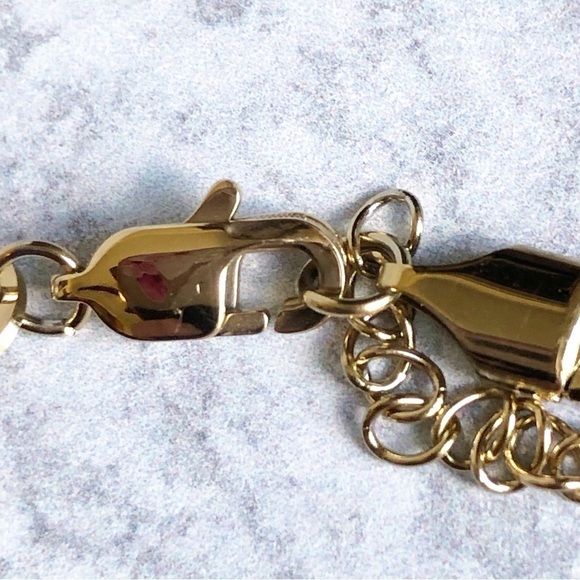 Jennifer Zeuner Necklace Flat Gold Herringbone Chain Revolve New - Picture 12 of 13